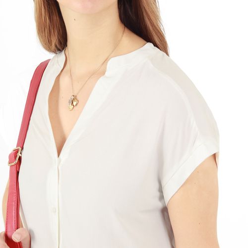 Blusa Cuello V Neru Manga Corta