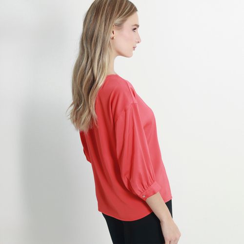 Blusa Cuello V Manga 3cuartos