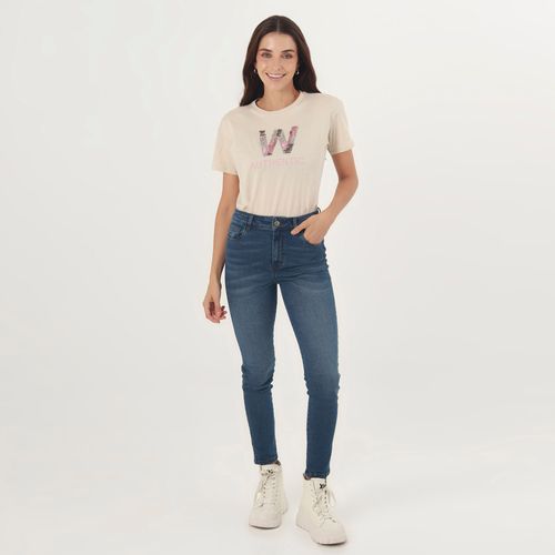 Jean Muse Skinny Tiro Medio Bota Skinny