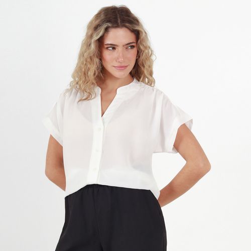 Blusa Cuello V Neru Manga Corta