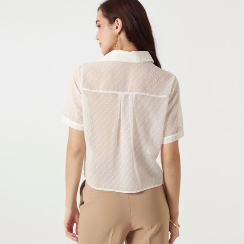 Blusa Cuello V Sport Manga Corta