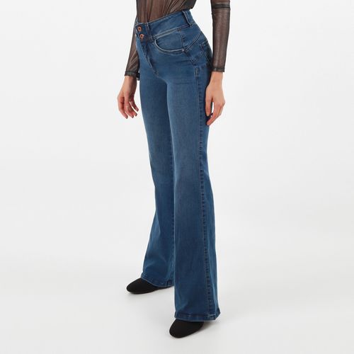 Jean Wonder Tiro Medio Bota Flare