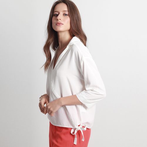 Blusa Cuello V Manga 3Cuartos