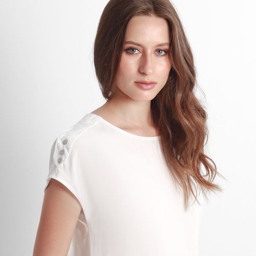 Blusa Cuello Redondo Manga Corta