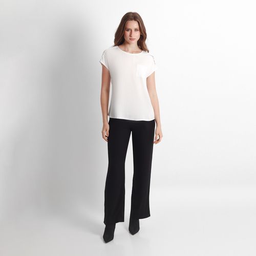Blusa Cuello Redondo Manga Corta