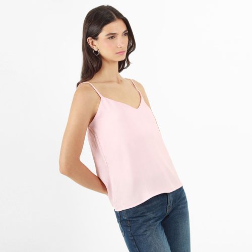 Blusa Cuello V Manga Tiras