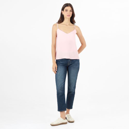 Blusa Cuello V Manga Tiras