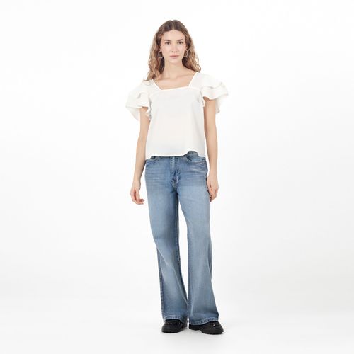 Blusa Cuello U Manga Bolero