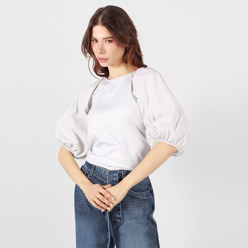 Blusa Cuello Bandeja Manga 3cuartos