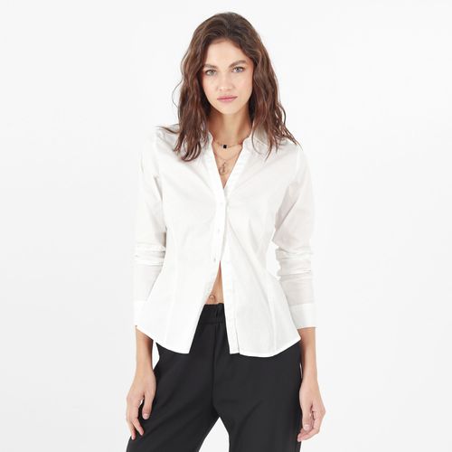 Blusa Cuello Camisero Manga Larga