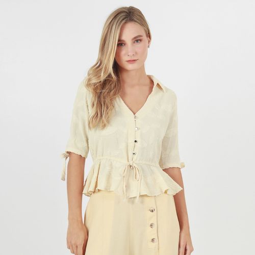 Blusa Cuello V Manga 3cuartos