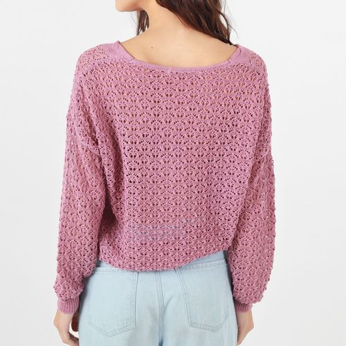 Sweater Cuello V Manga Larga