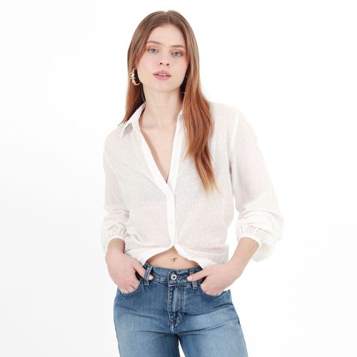 Camisa Cuello Camisero Manga Larga