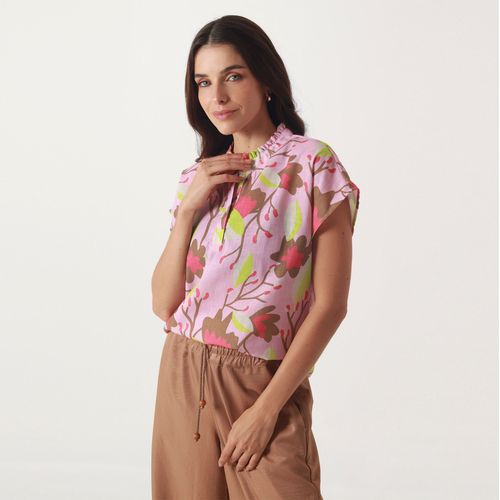 Blusa Cuello Redondo Manga Corta