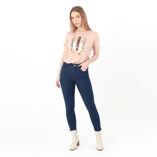 Jean Diva Tiro Medio Bota Skinny