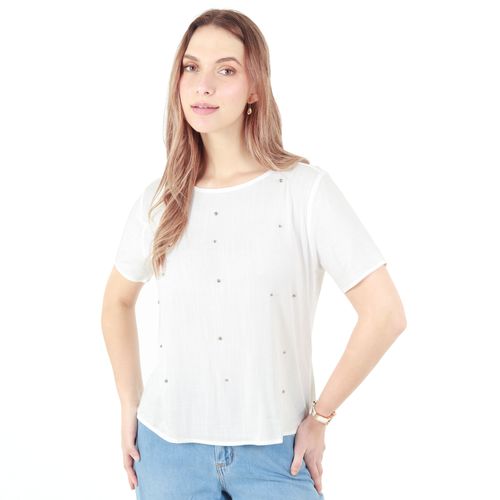Blusa Cuello Redondo Manga Corta