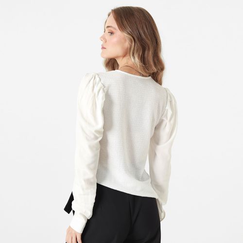 Blusa Cuello Redondo Manga Larga