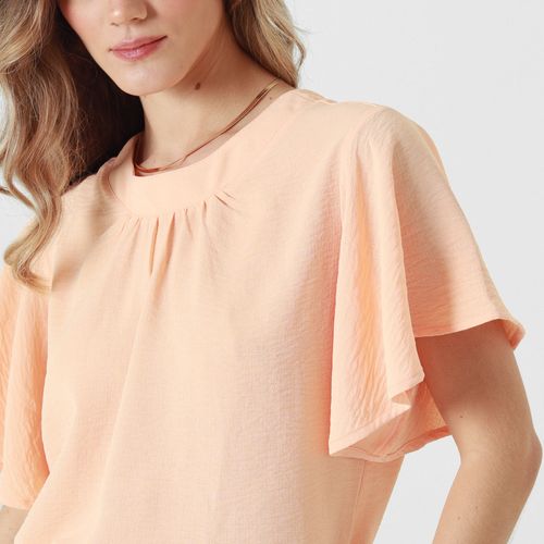 Blusa Cuello Redondo Manga Corta