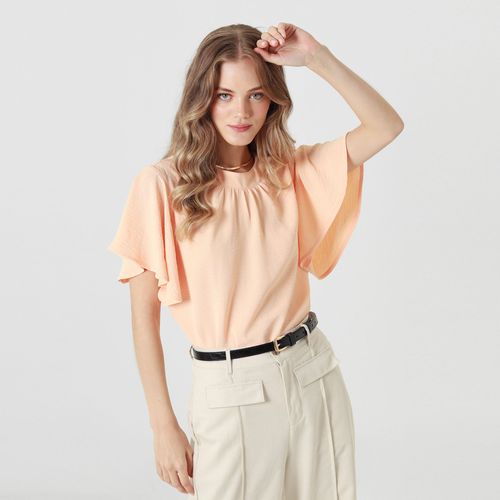 Blusa Cuello Redondo Manga Corta