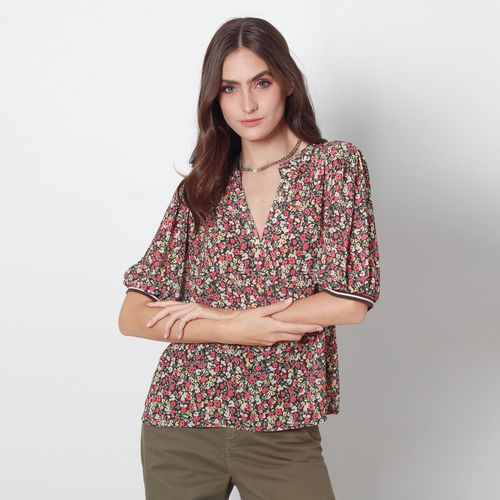 Blusa Cuello Neru V Manga 3Cuartos