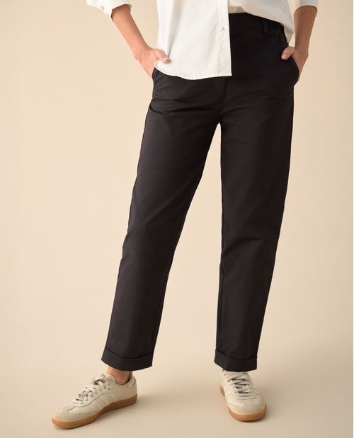 Pantalón de bota con guardapolvo para mujer