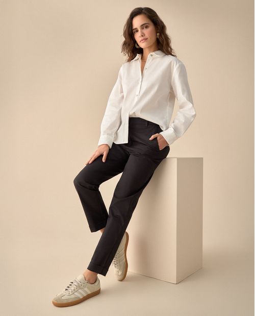 Pantalón de bota con guardapolvo para mujer