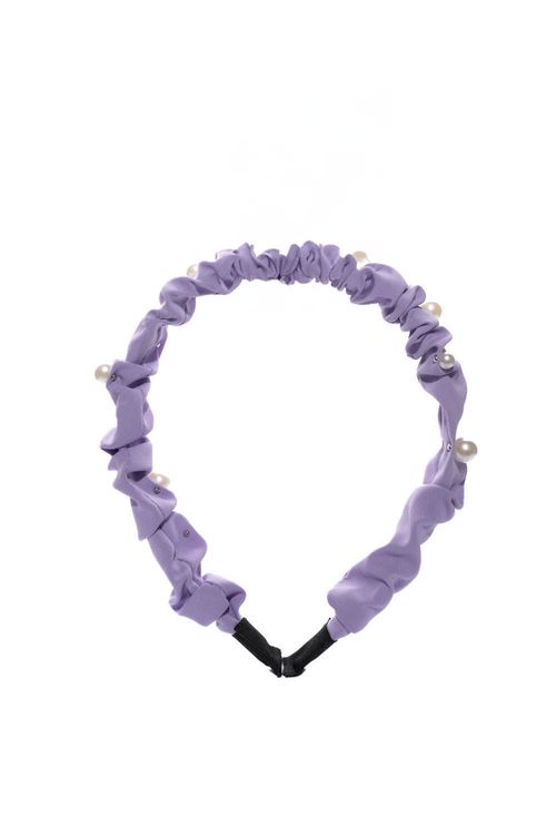 Diadema con perlas + moña