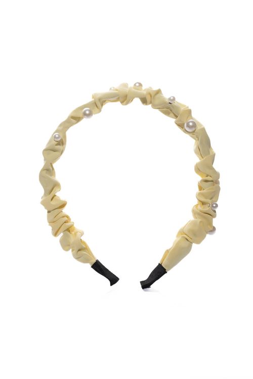 Diadema con perlas + moña