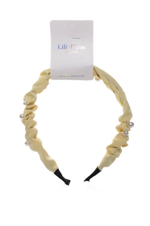 Diadema con perlas + moña