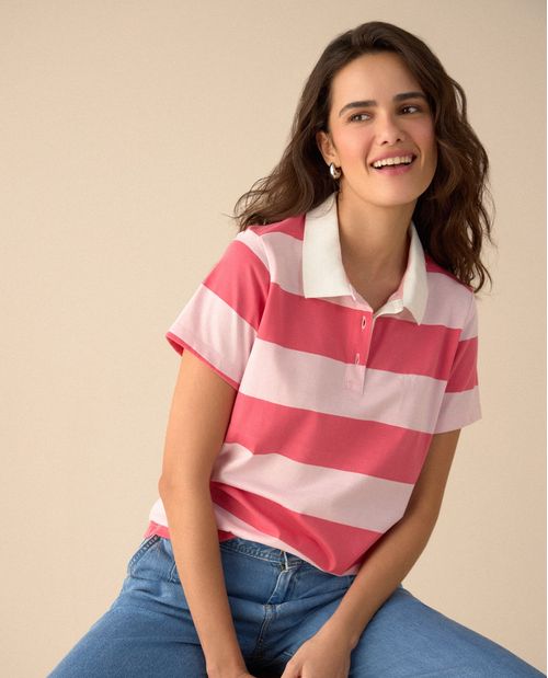Camiseta tipo polo para mujer