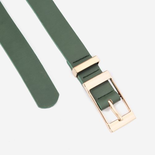 Cinturon Hebilla Rectangular Verde