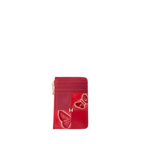 Tarjetero 8 Tarjetas Con Zip Rojo Cruz Mixtura
