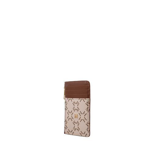 Tarjetero 8 Tarjetas Con Zip Beige Primario Básico