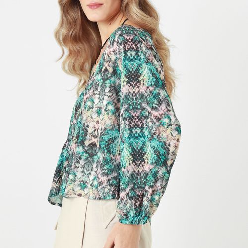 Blusa Cuello V Manga 3Cuartos