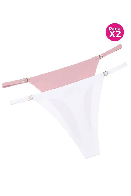 Panty tipo brasilera en microfibra paquete x2