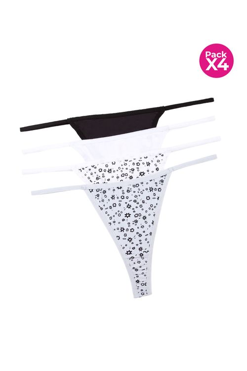 Panty brasilera microfibra en paquete x4