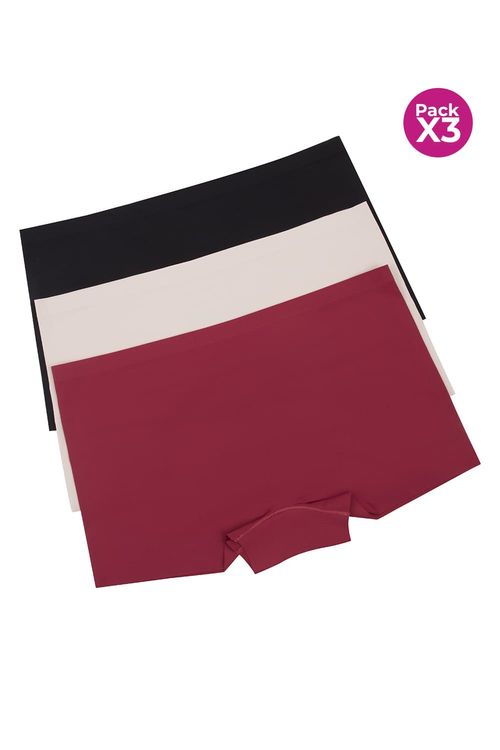 Panty bóxer invisible paquete x3