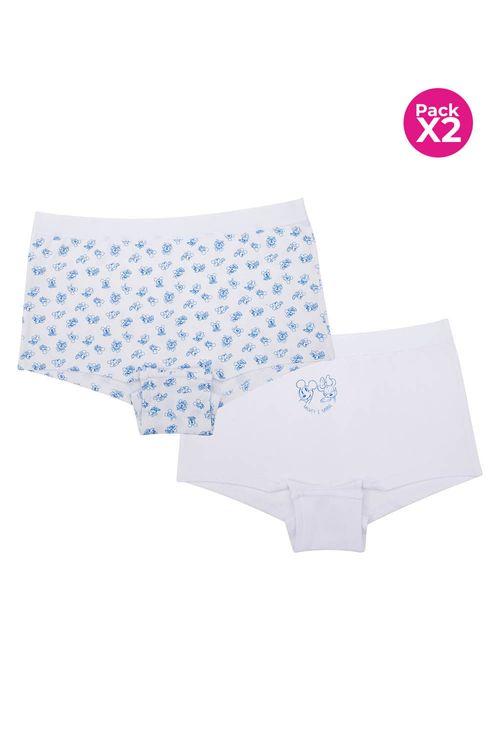 Boxer para niña en algodón coleccion Minnie paquete x2