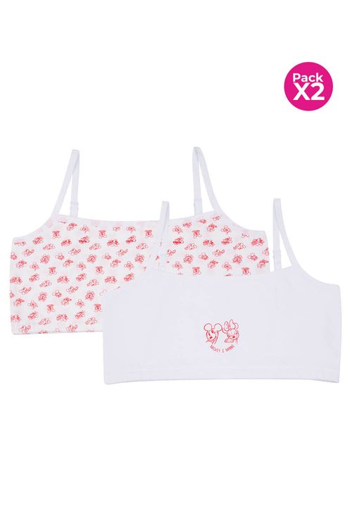Paquete x2 top en algodón coleccion Minnie para adolecentes