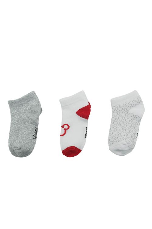 Paquetería x3 medias tipo talonera algodón niñas disney