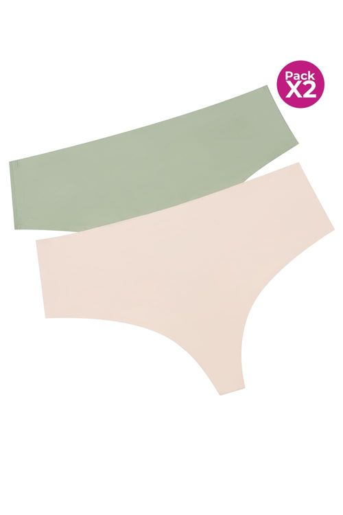 Panty en microfibra paquete x2 tipo brasilera