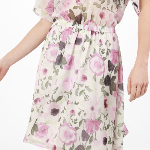 Vestido Cuello V Manga Corta
