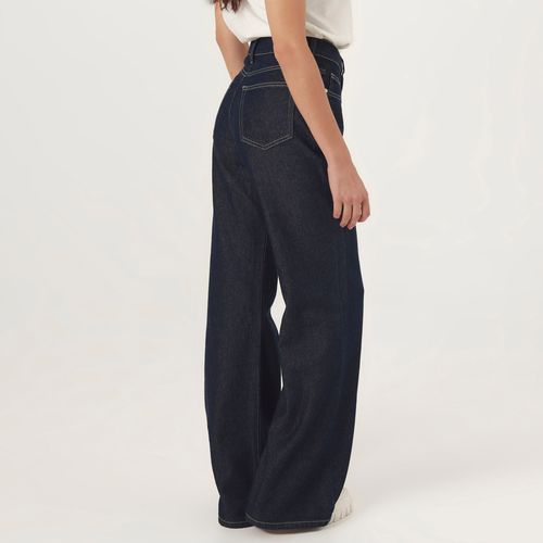 Jean Mom Tiro Alto Bota Flare