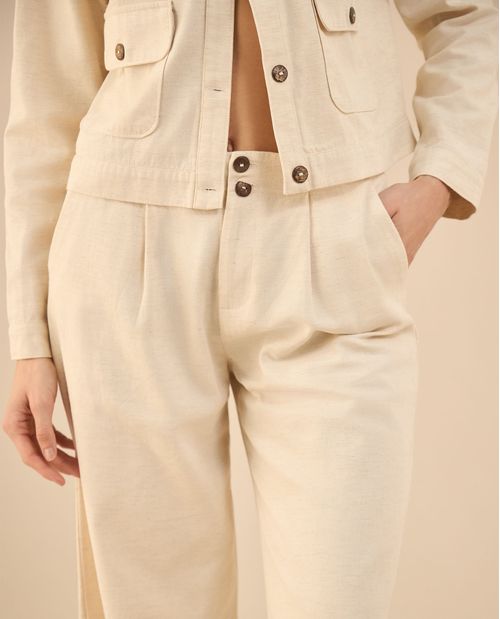 Pantalón con elástico en pretina para mujer