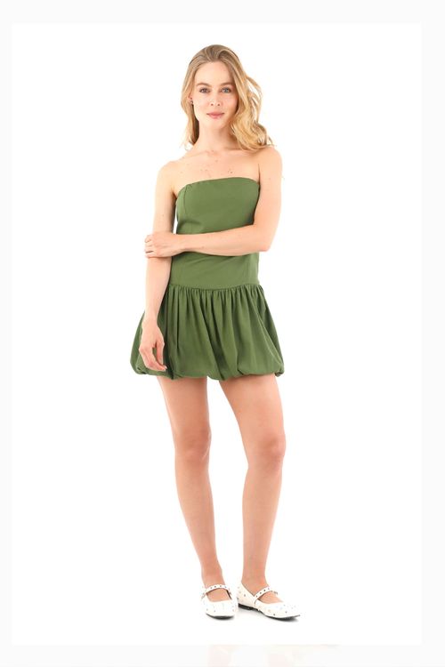 Vestido Corto Nuhain Verde Oscuro