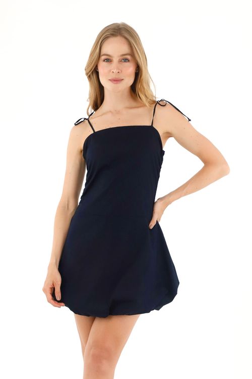 Vestido Corto Rose Azul Oscuro