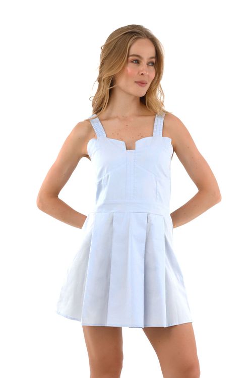 Vestido Corto Dannia Azul Claro
