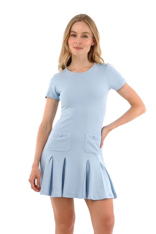 Vestido Corto Amelie Azul Claro