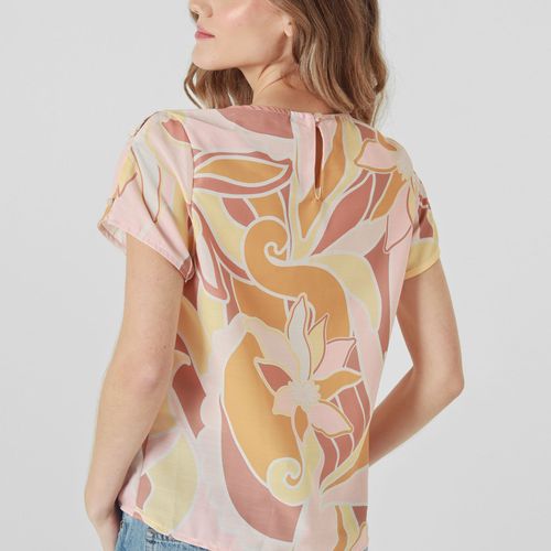 Blusa Cuello Redondo Manga Corta