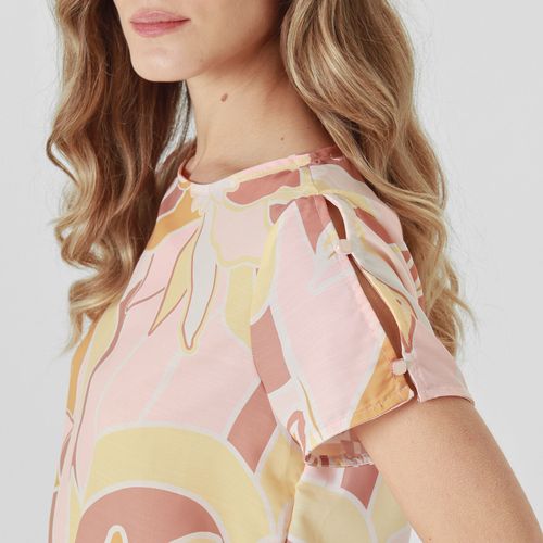 Blusa Cuello Redondo Manga Corta
